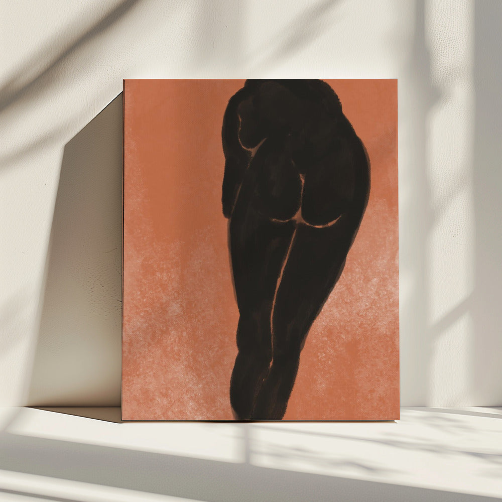 Bathing nude in black | Canvas