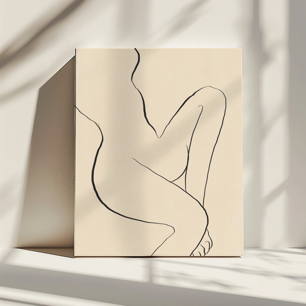 Elegant Minimalist Line Drawing | Canvas