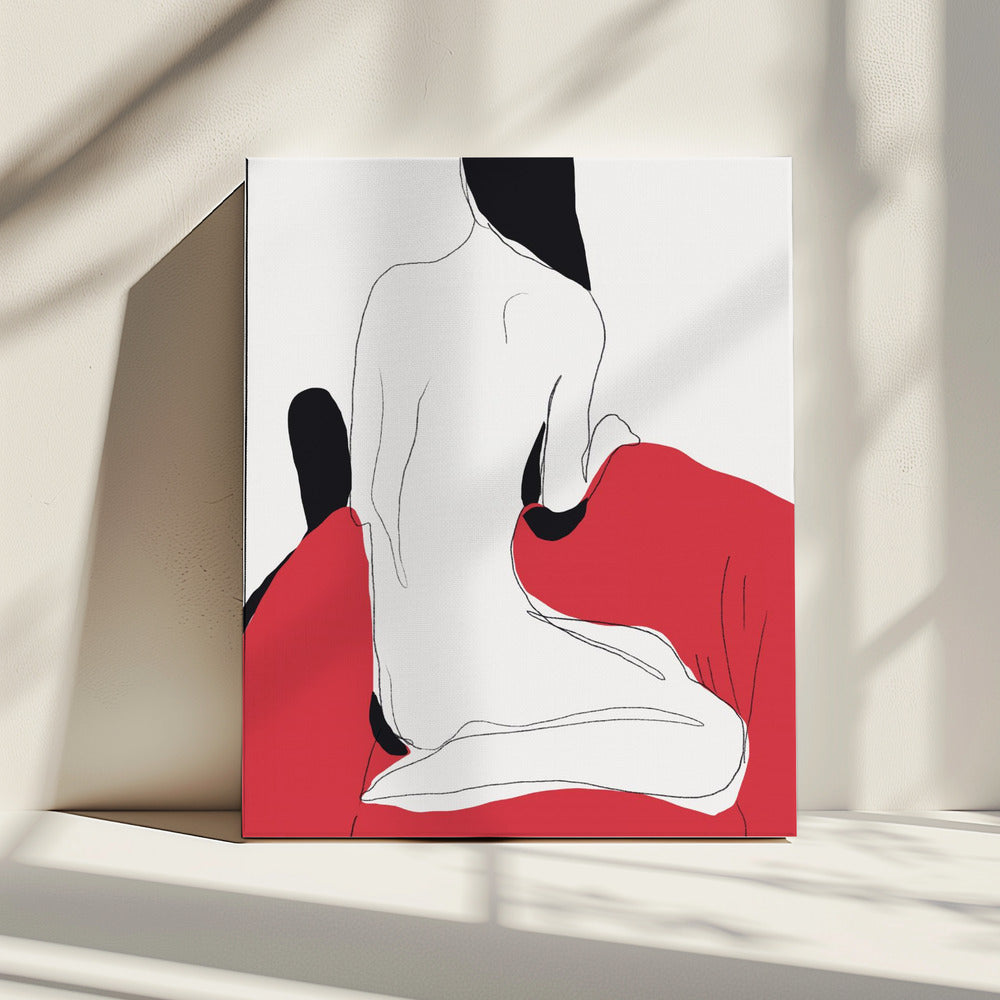 Nude Figure in a Dynamic Pose | Canvas