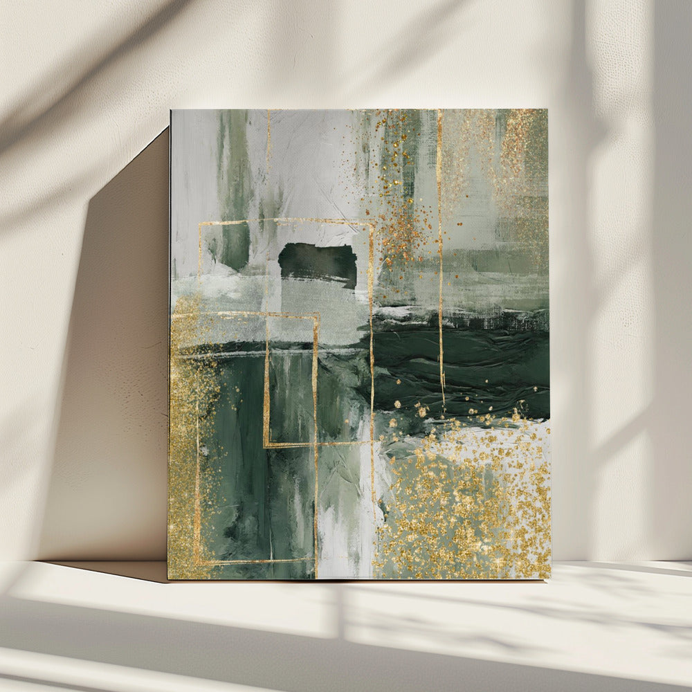 Green and Gold Moment 3 | Canvas