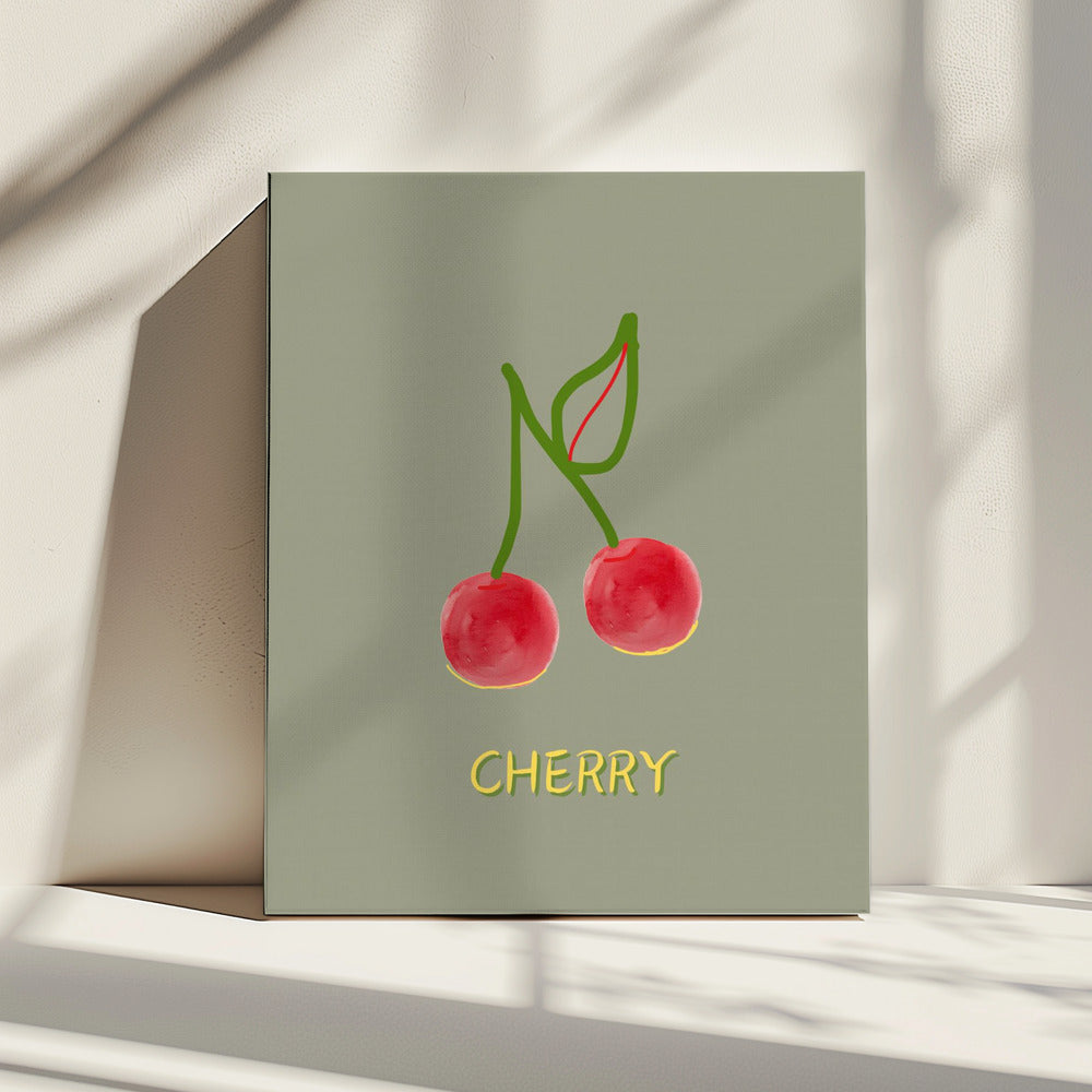 Cherry in Green | Canvas