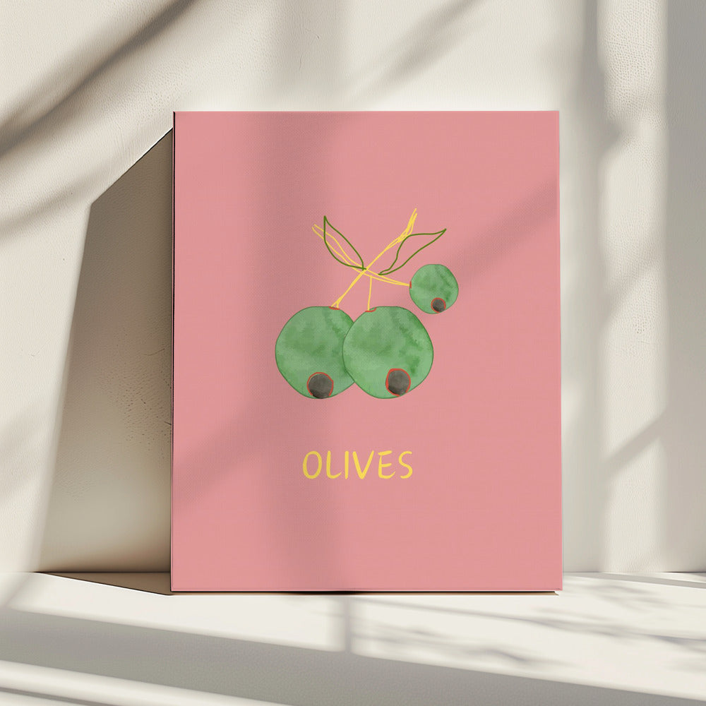 Olives in Pink | Canvas