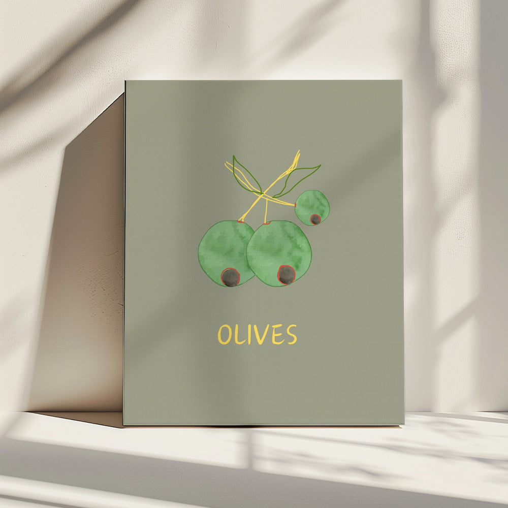 Olives in Green | Canvas