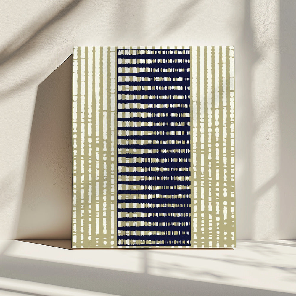 Geometric Pattern with Vertical Stripes | Canvas