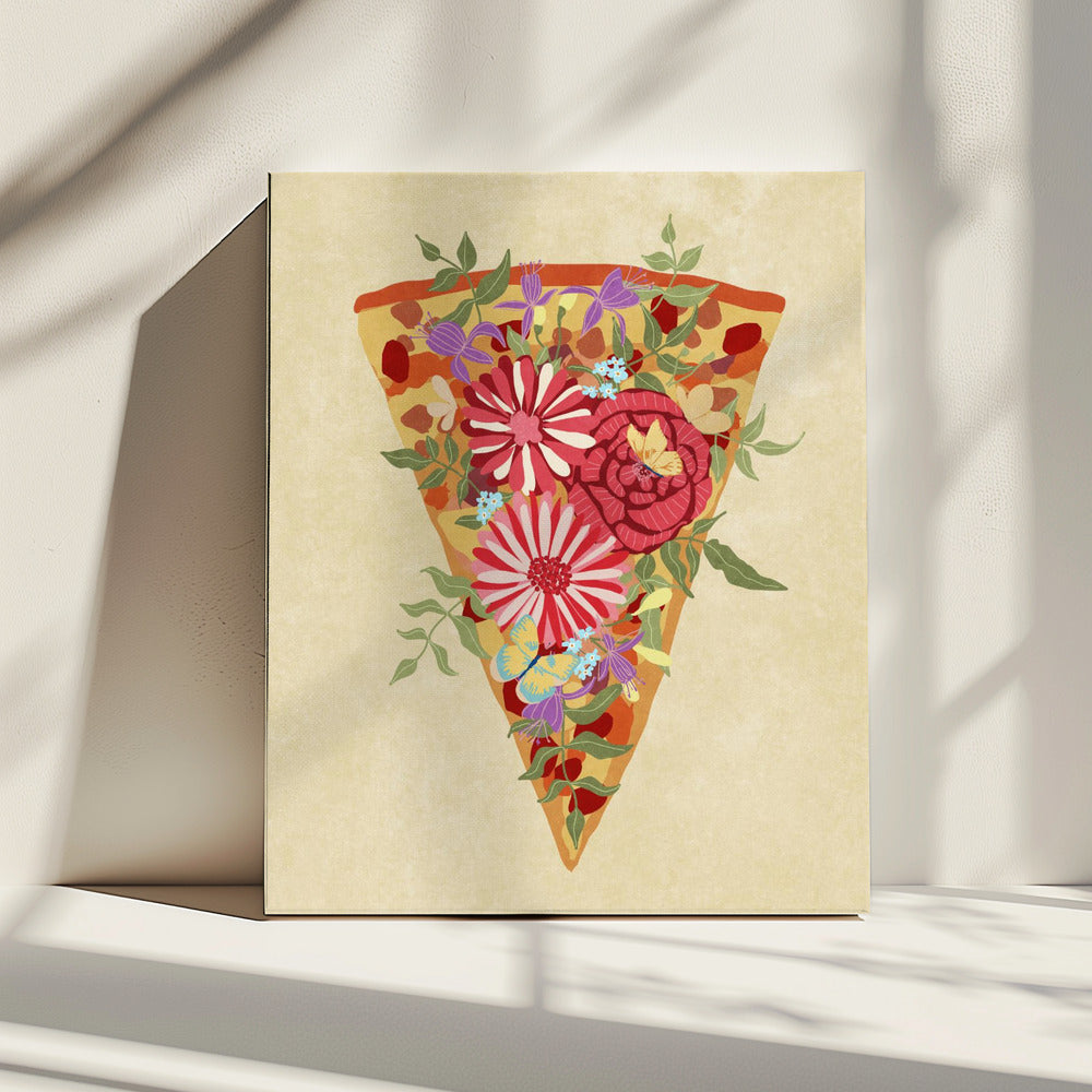 Slice of flower pizza | Canvas