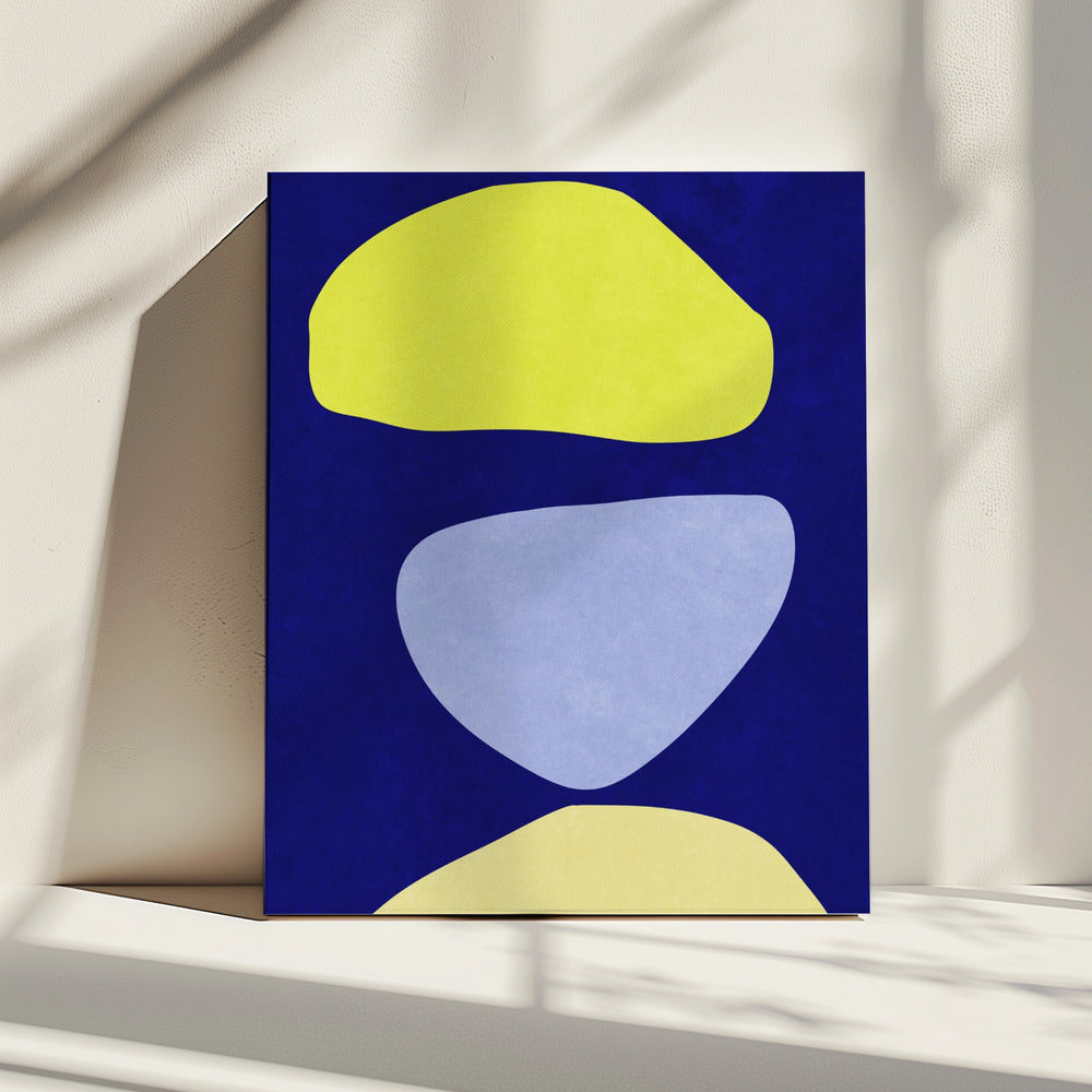 Abstract Forms Blue and yellow | Canvas