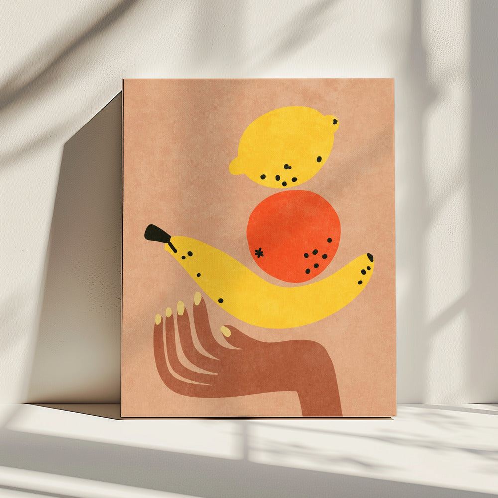 Fruits in my hand | Canvas