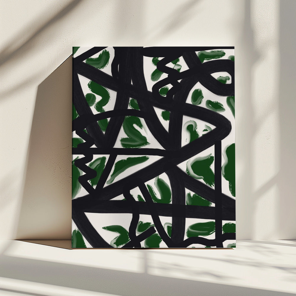 Black Lines Over A White Background | Canvas