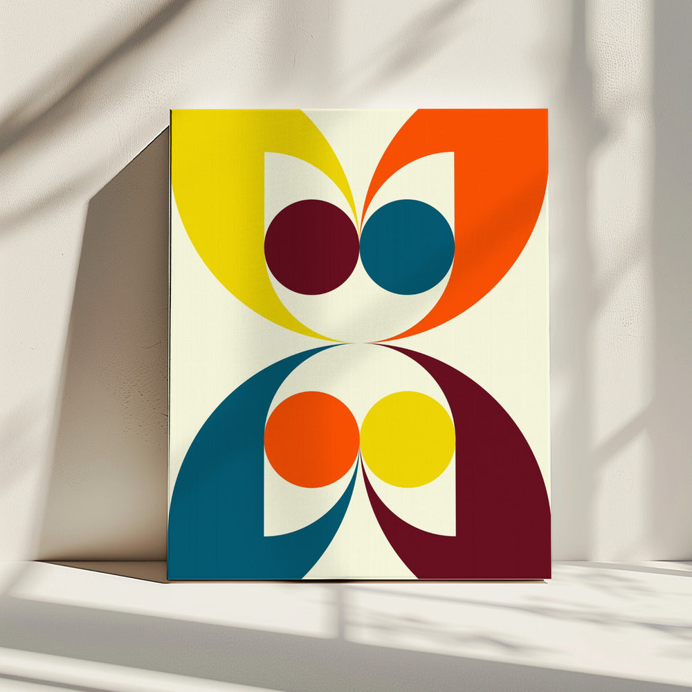 Colorful Symmetric Shapes and Circles | Canvas