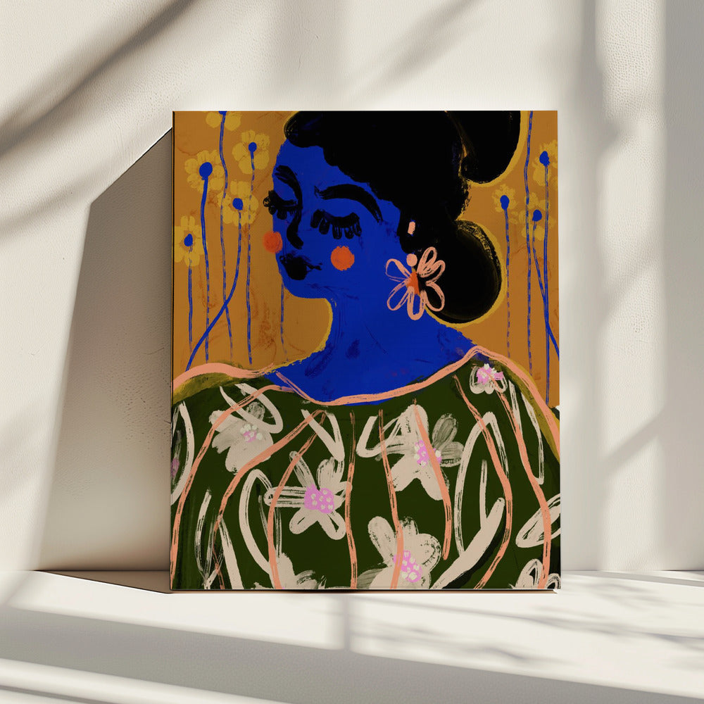 Blue Blossom Muse | Canvas