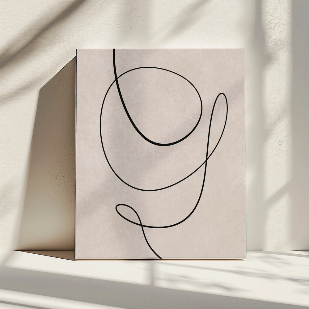 Minimal Line Art Abstract Drawing 01 | Canvas