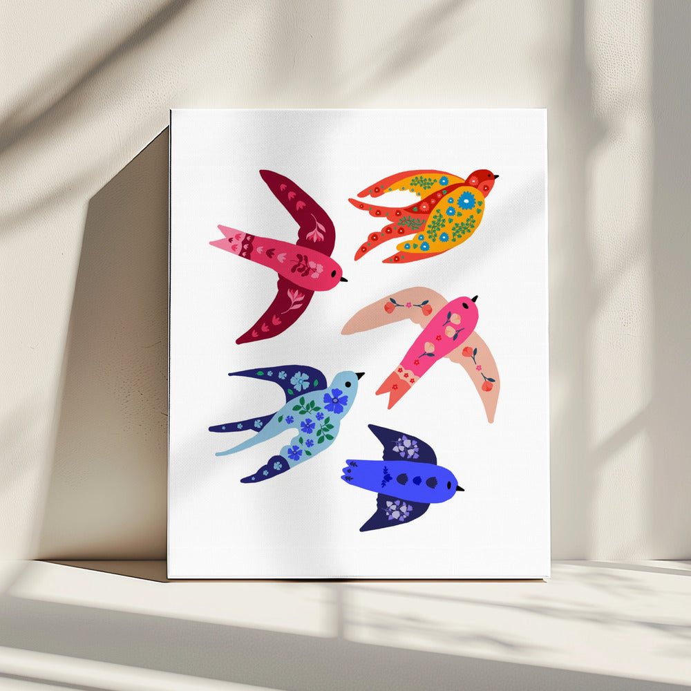 Whimsical birds | Canvas