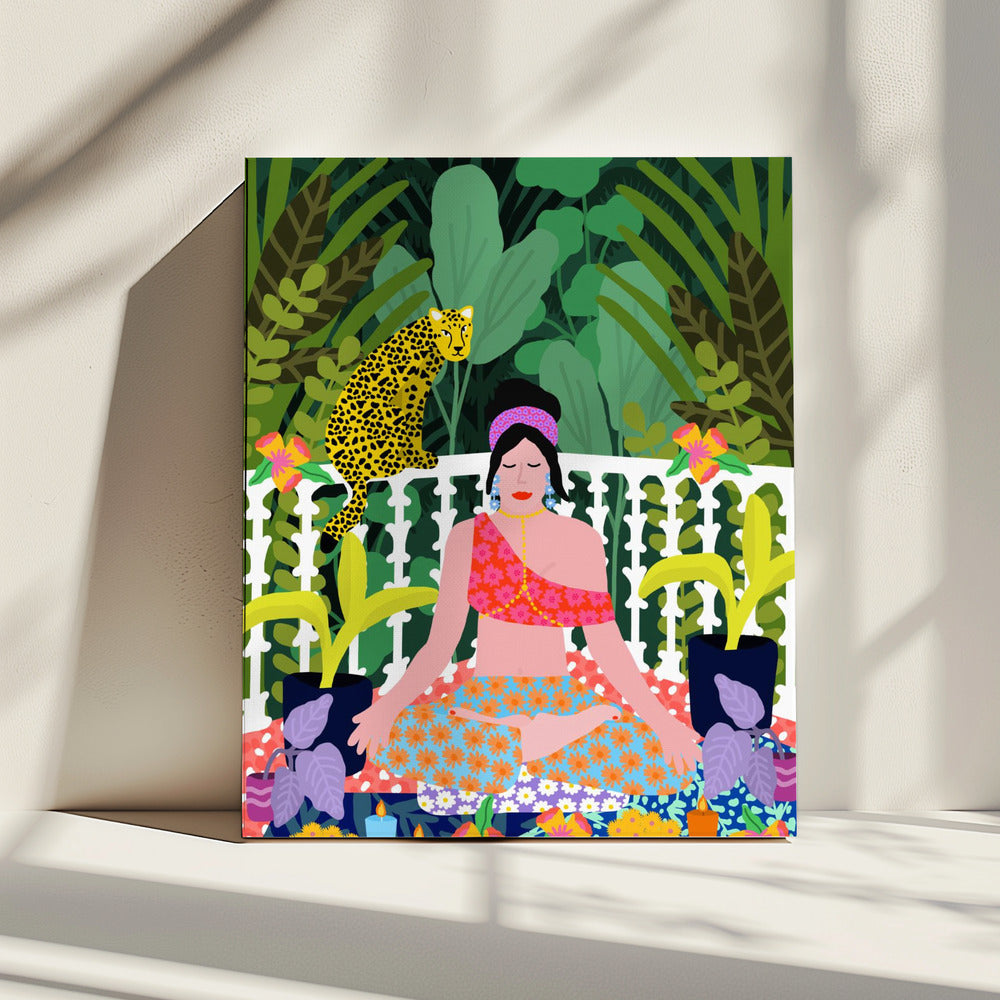 Woman In Lotus Position | Canvas