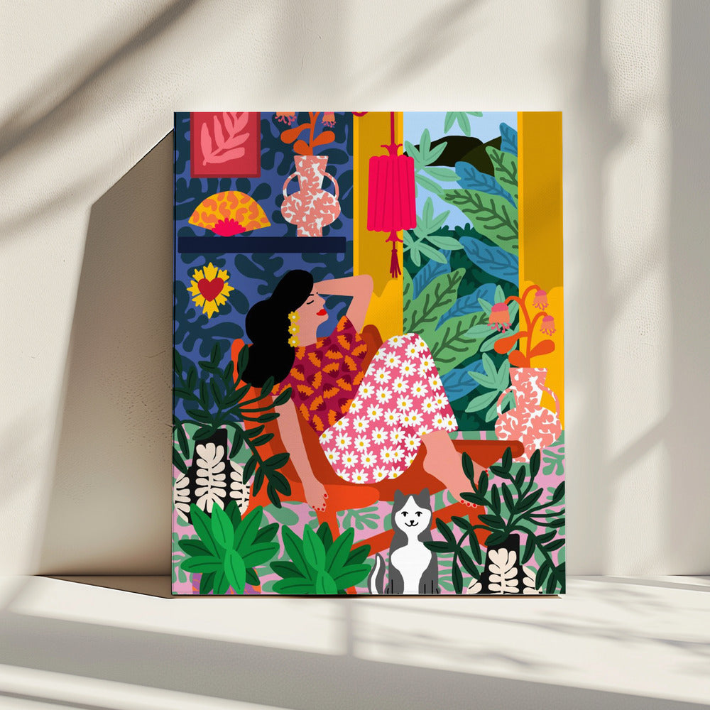 Flower power Woman | Canvas