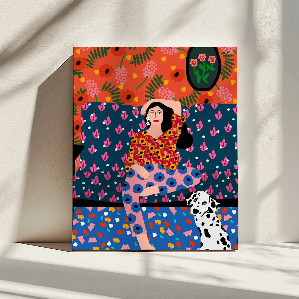 Girl In the Sofa | Canvas