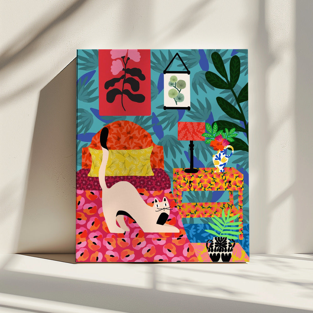 Floral Purr-adise | Canvas