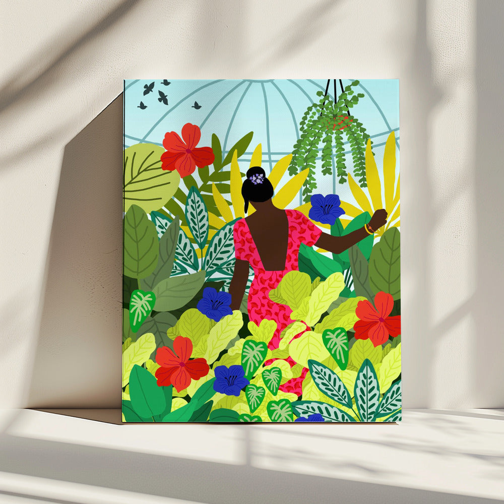 Walking In My Greenhouse | Canvas