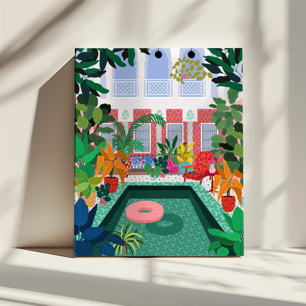 Enjoying the Pool | Canvas