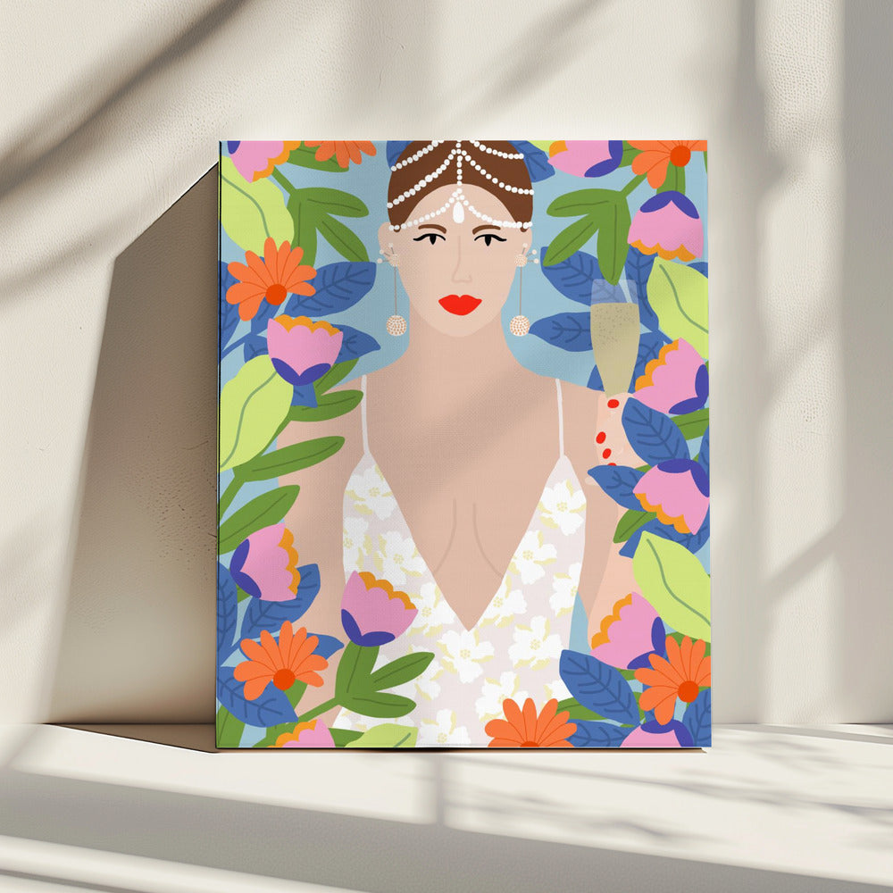 Summer Queen in Flowers | Canvas