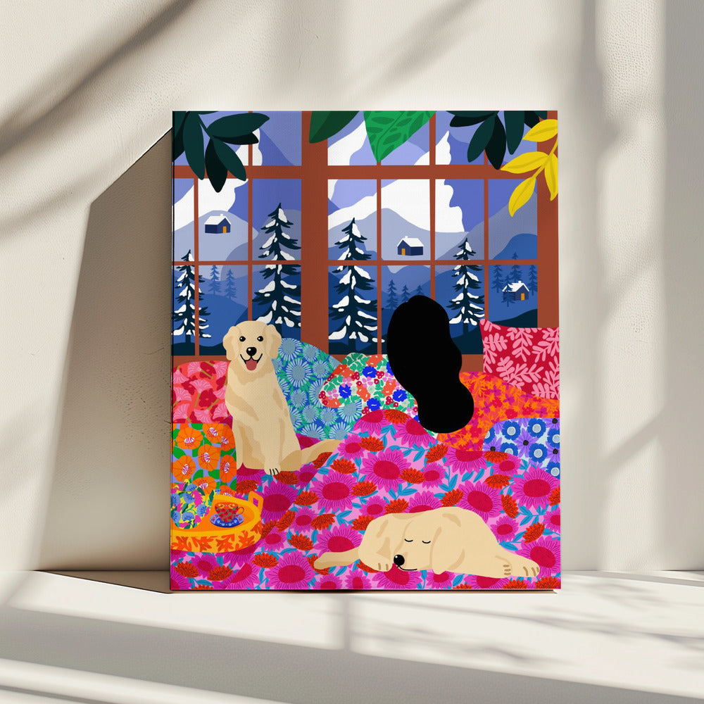 In Bed Looking At the View | Canvas