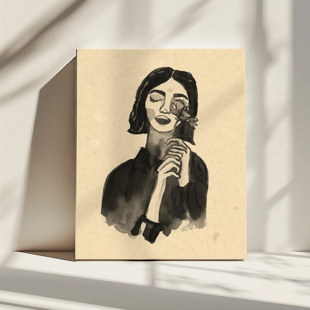 Girl With Flower | Canvas