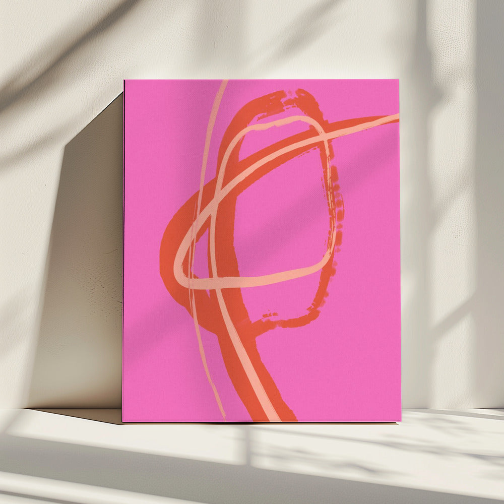 Vibrant Pink Swirl | Canvas