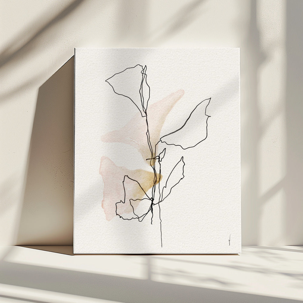 Minimal Bloom Lines | Canvas