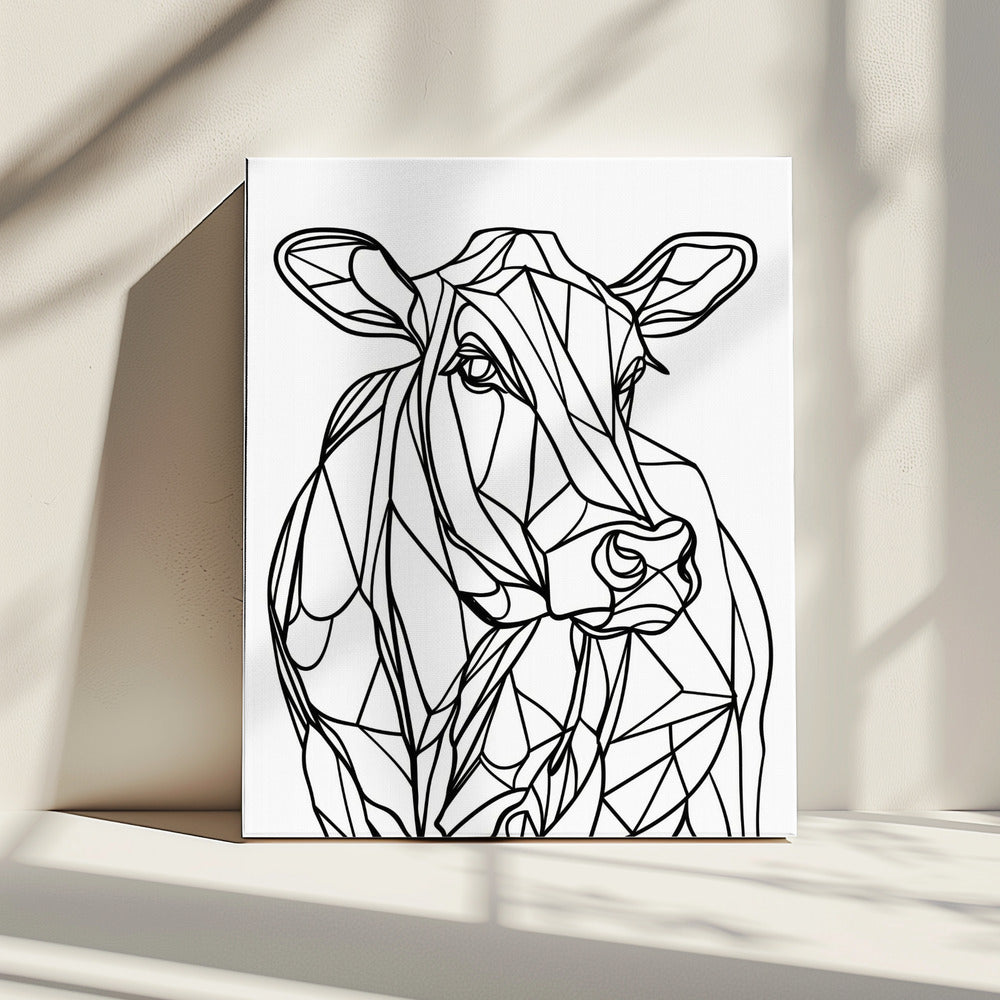 Line Cow | Canvas