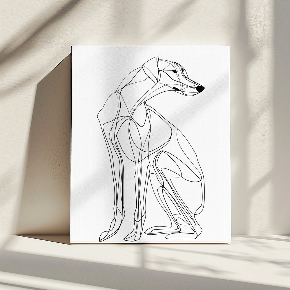 Line Dog | Canvas