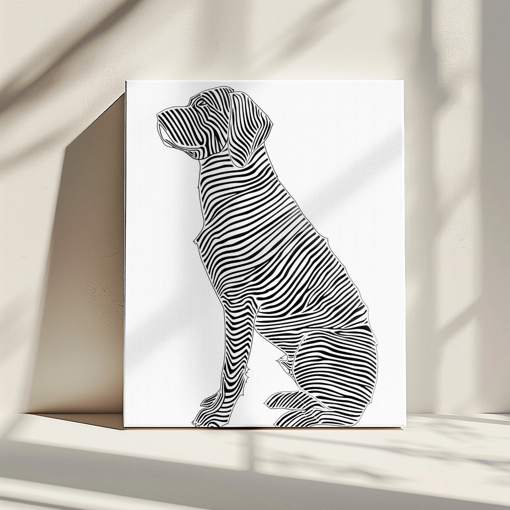 Lines art Dog | Canvas