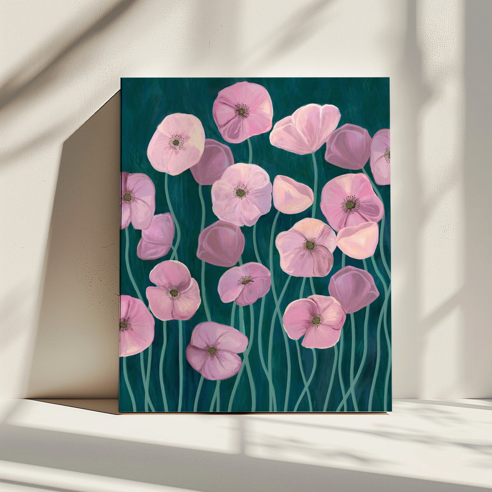 Pink poppies | Canvas