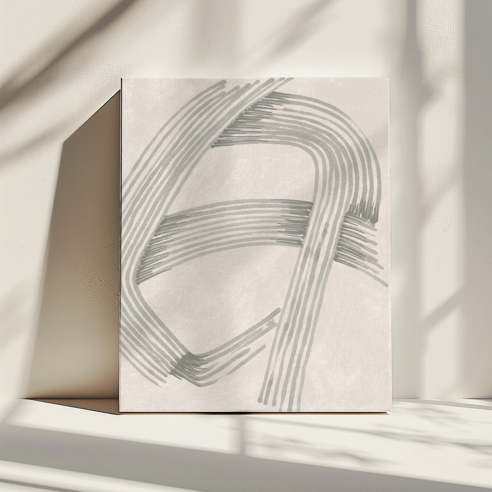 Abstract Grey Intersections 02 | Canvas