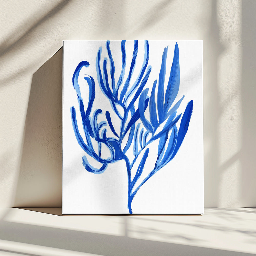 Blue Aquatic Plant Poster 4 | Canvas