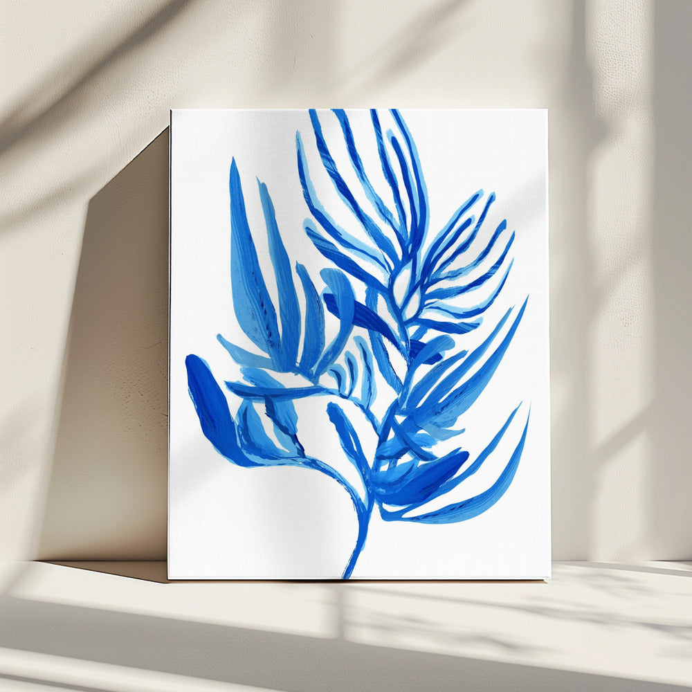 Blue Aquatic Plant Poster 6 | Canvas