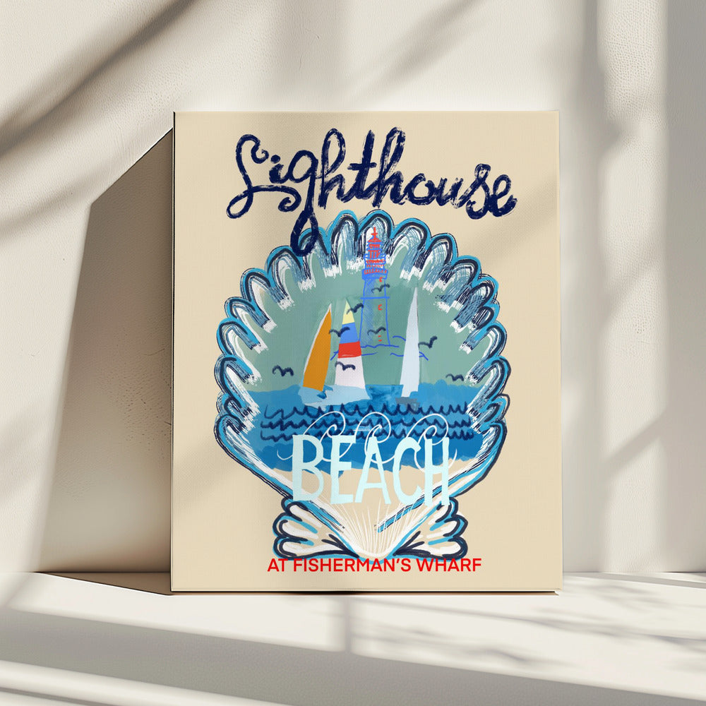 Lighthouse Beach Poster | Canvas