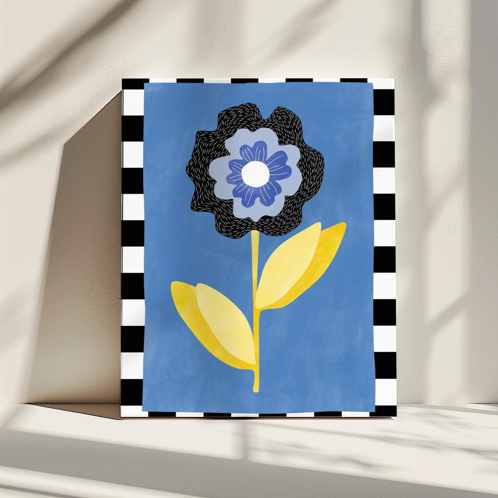 Flower with a Blue and Black Petal | Canvas
