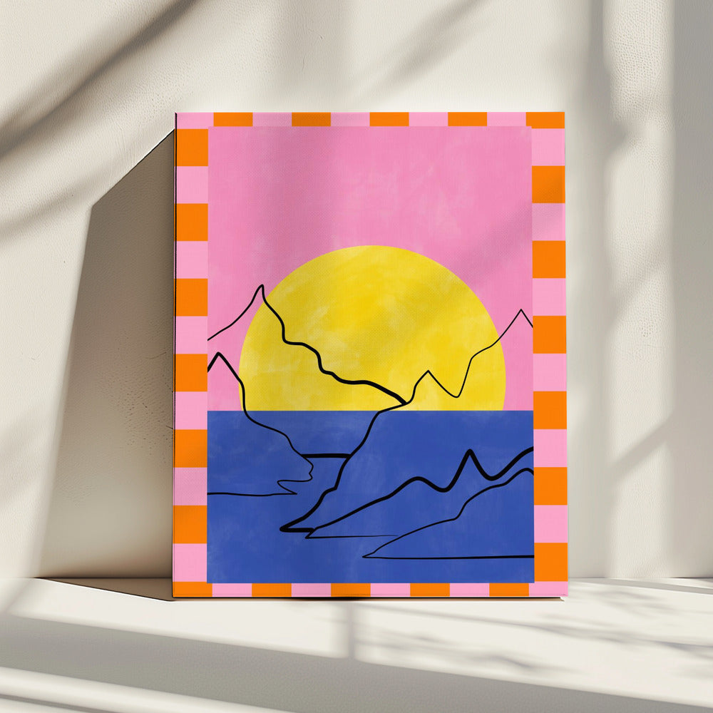 Retro Horizon Glow | Canvas