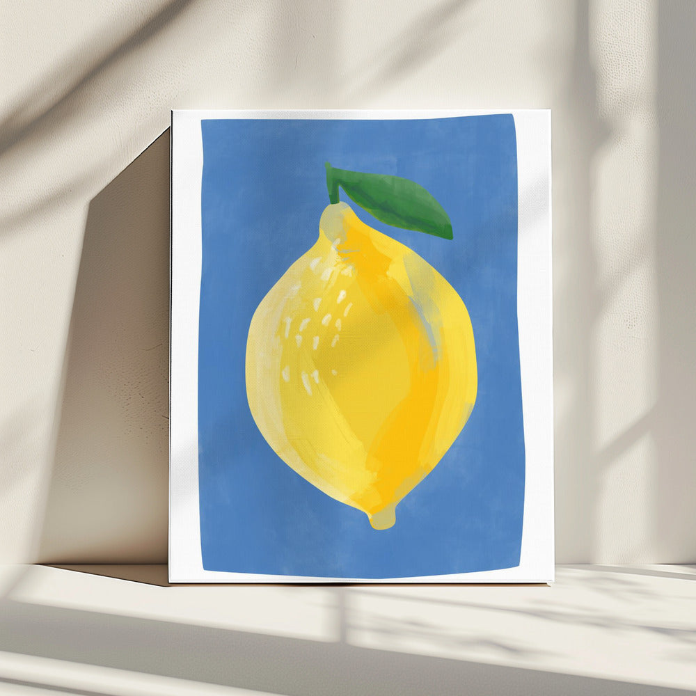 Simplistic Painting of a Lemon | Canvas