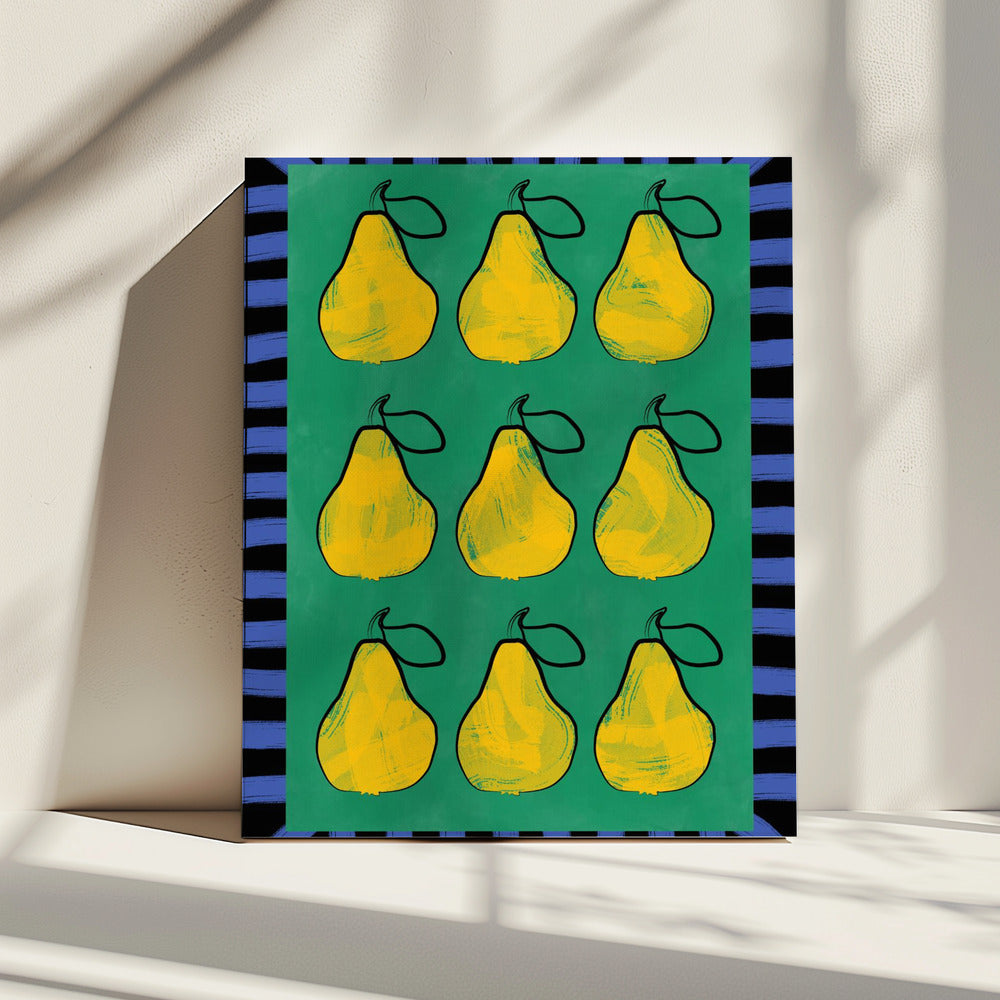 Pear Grid Harmony | Canvas