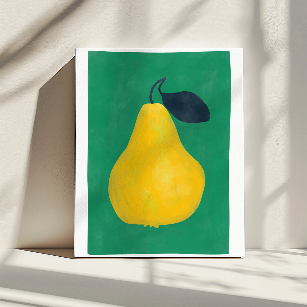 Minimalist Yellow Pear | Canvas
