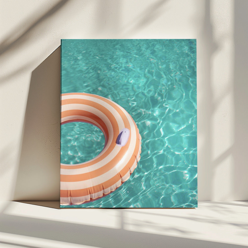 Peach Fuzz Swimming Pool Fun | Canvas