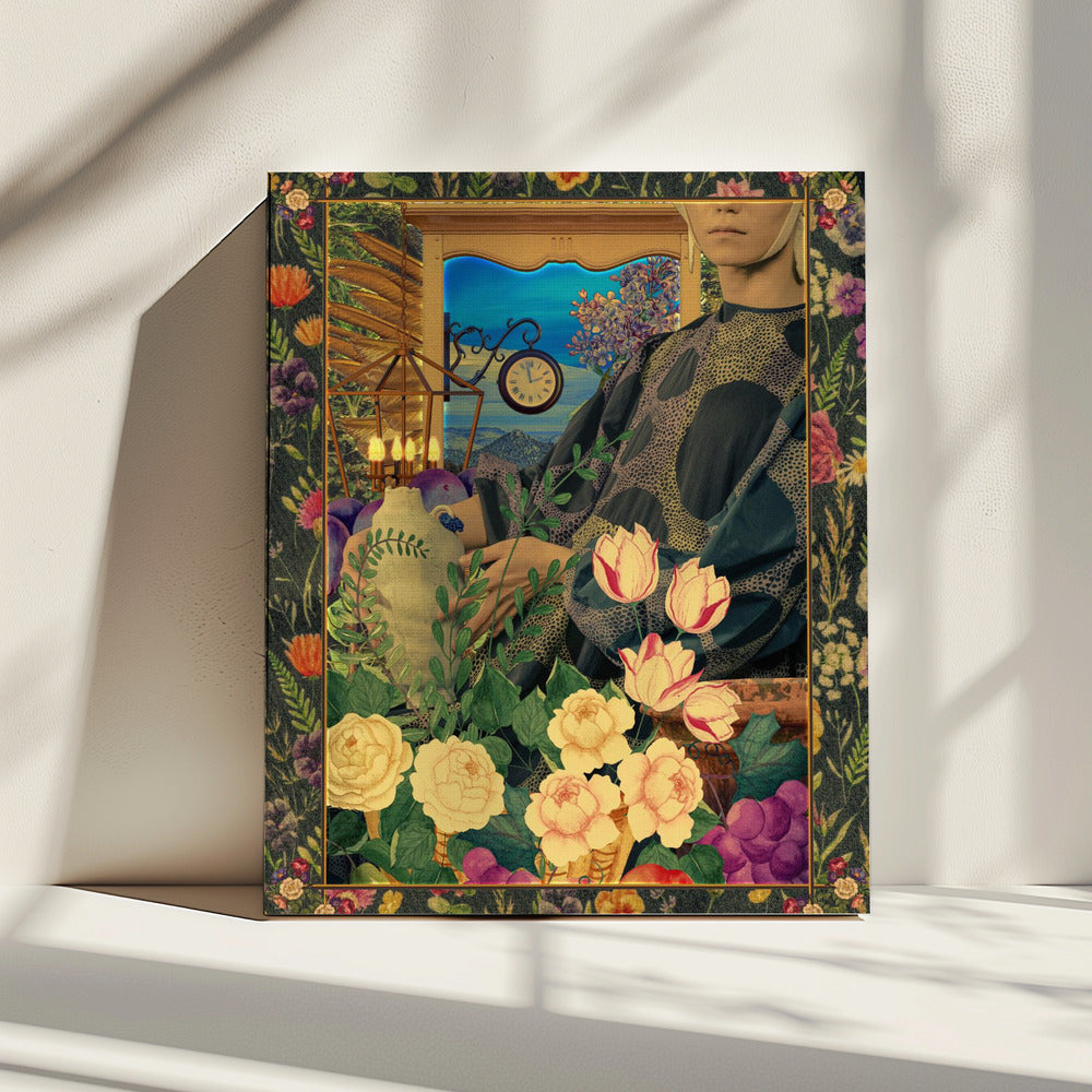 Surreal Floral Portail Collage | Canvas