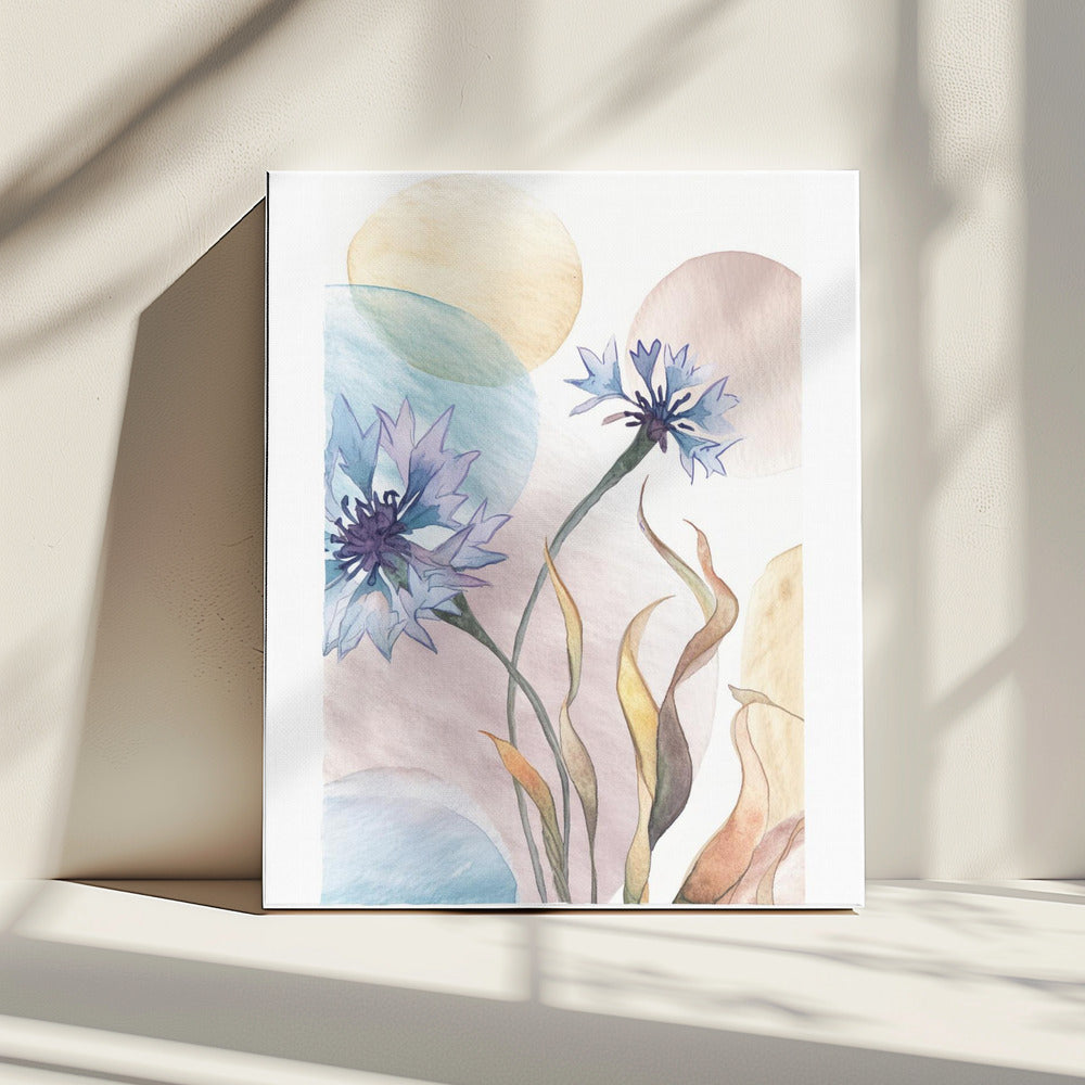 Watercolor Cornflowers | Canvas