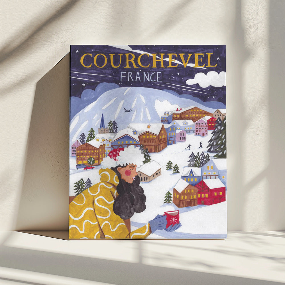 Travel Poster woman in France, Courchevel | Canvas