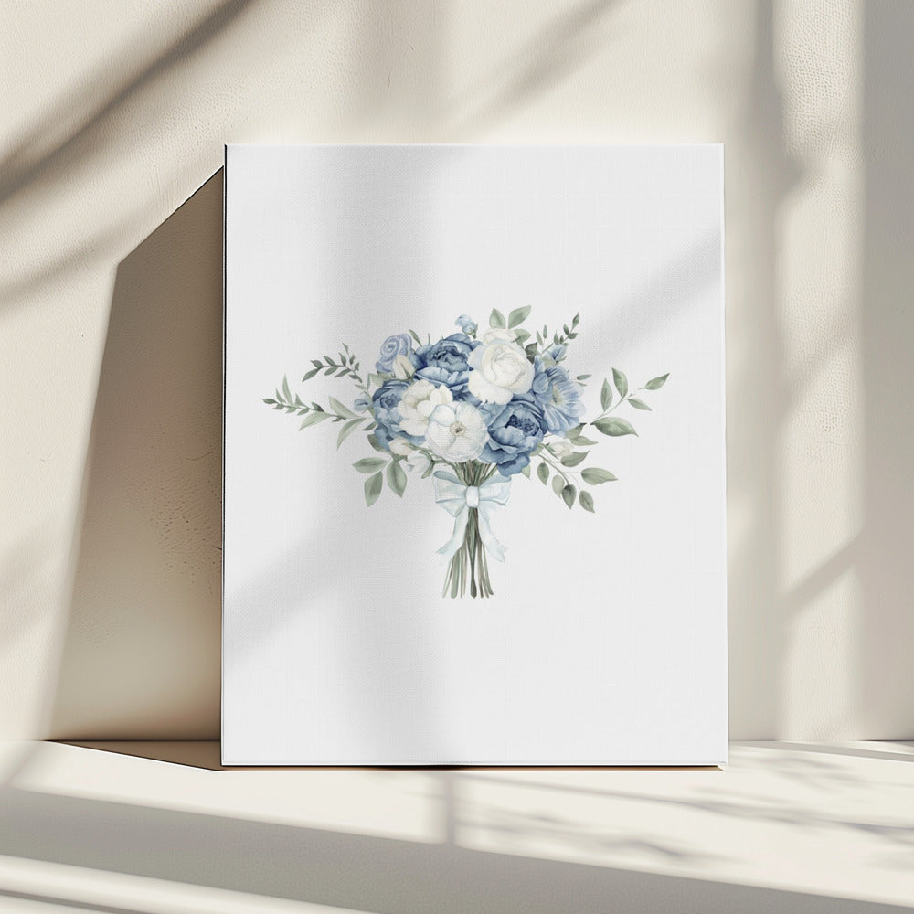Coastal Bouquet With Bow | Canvas