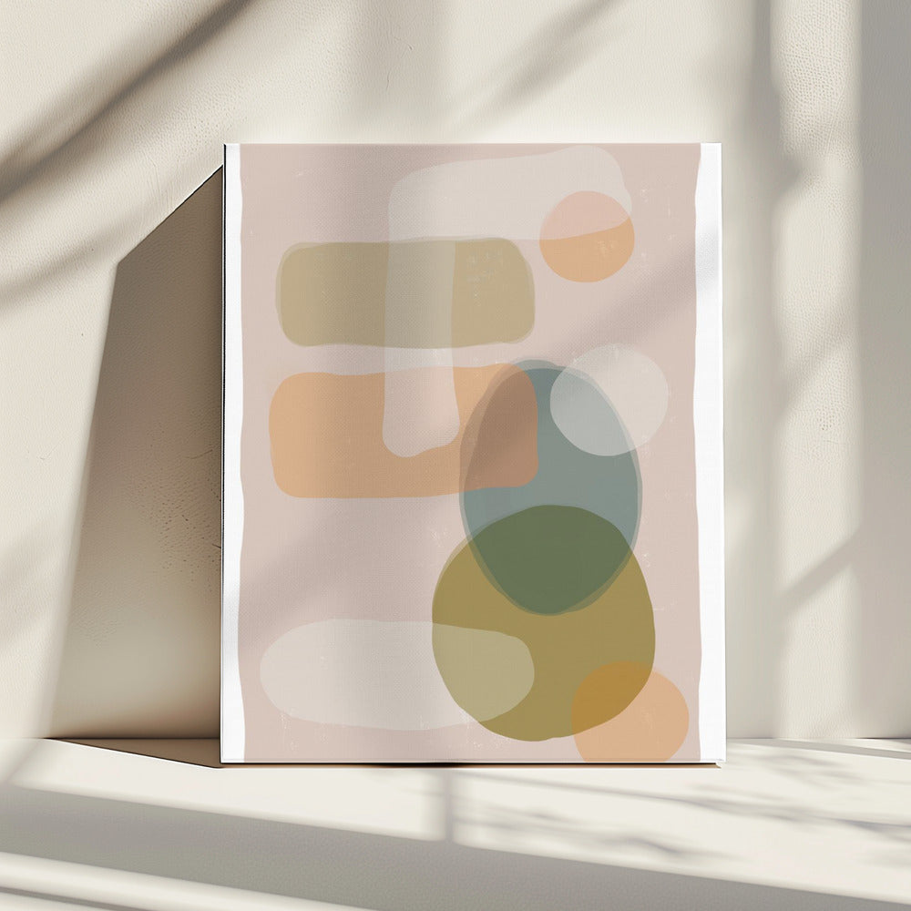 Abstract Pebbles Orange Tones | Canvas