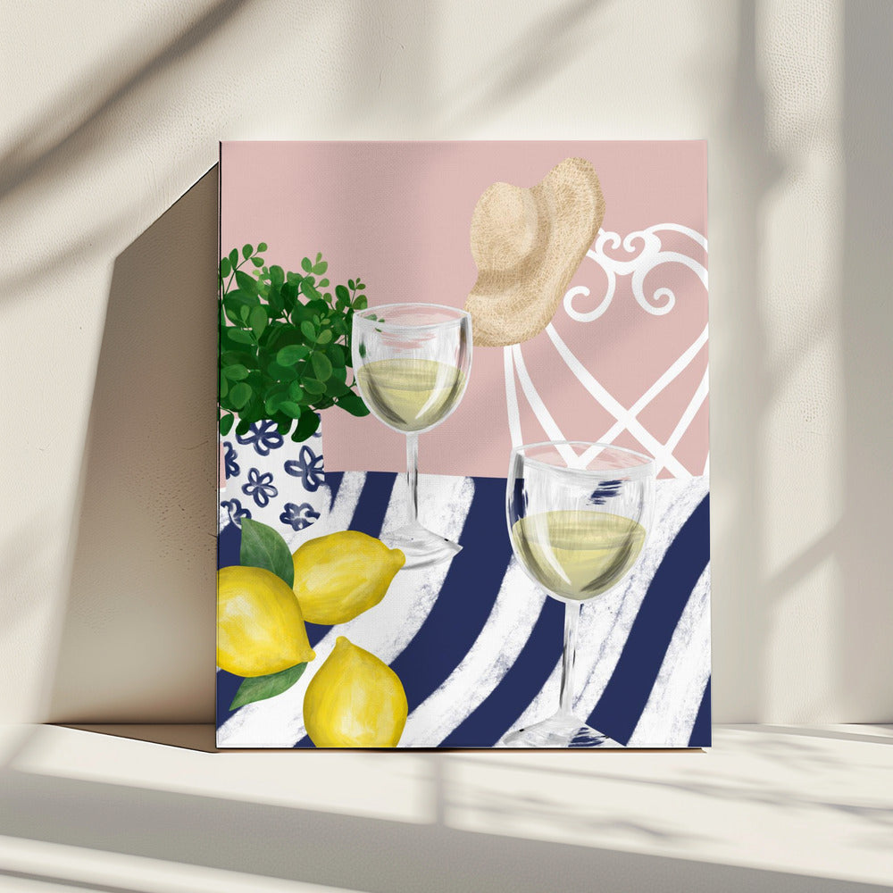 White wine for two | Canvas
