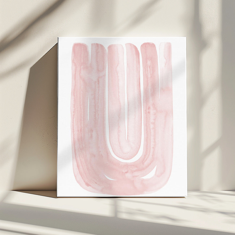 Abstract Blush Curves | Canvas