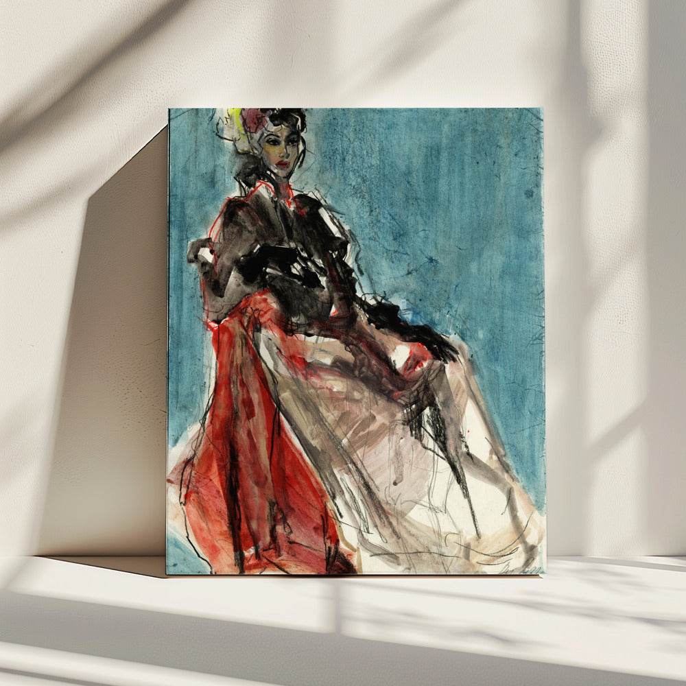 Elegant Pose of Woman Portrait | Canvas