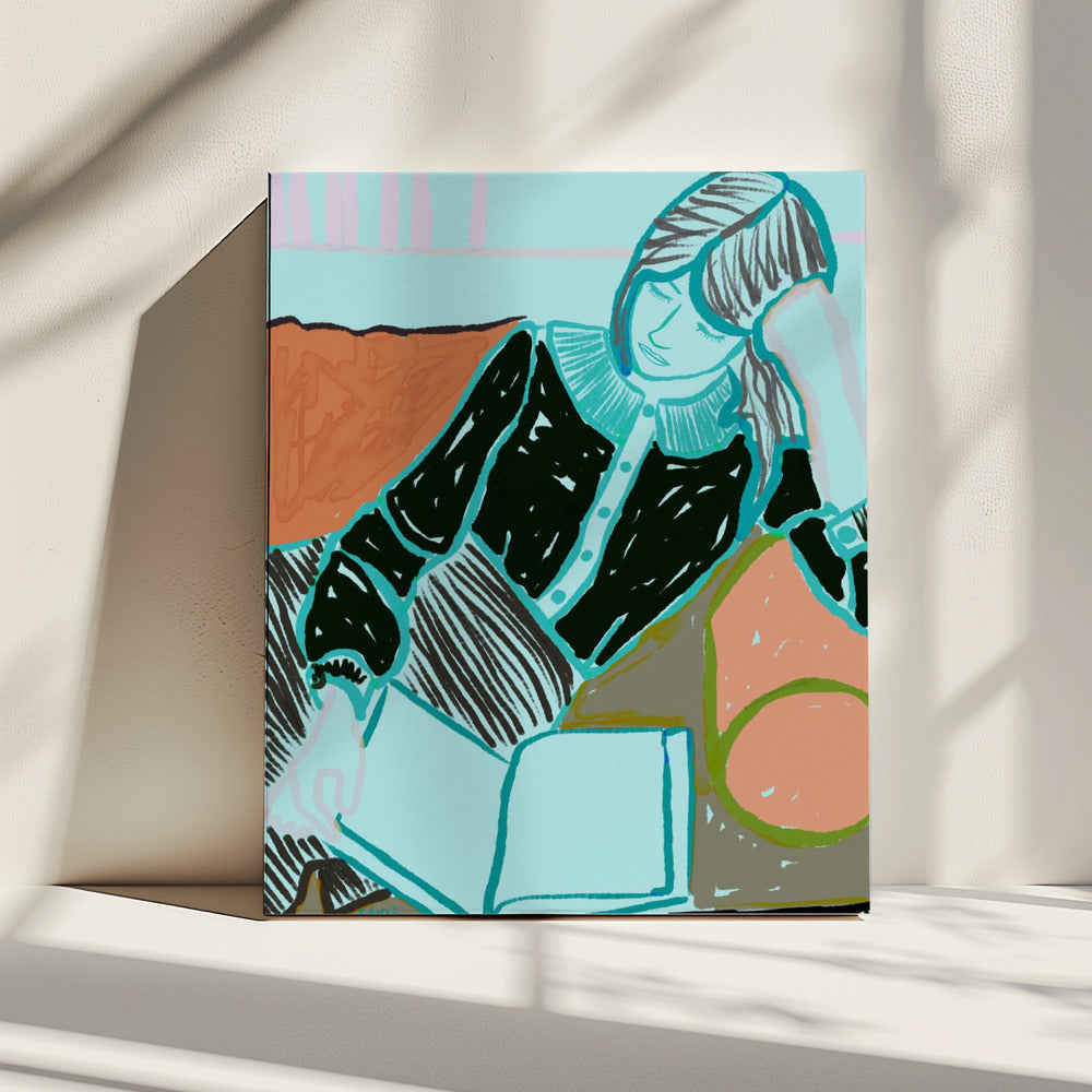 Lady reading | Canvas